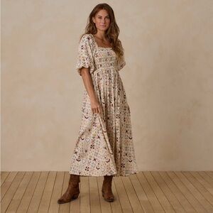 Rylee + Cru Patchwork Midi Dress